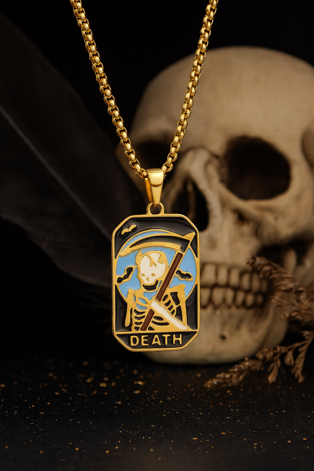 💀The Reaper’s Embrace Tarot Pendant