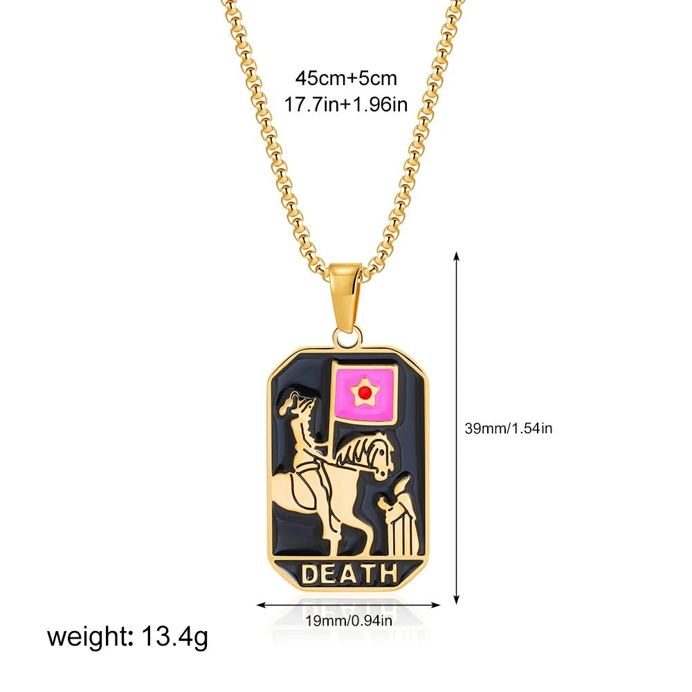 ⚰️Death Tarot Pendant Necklace