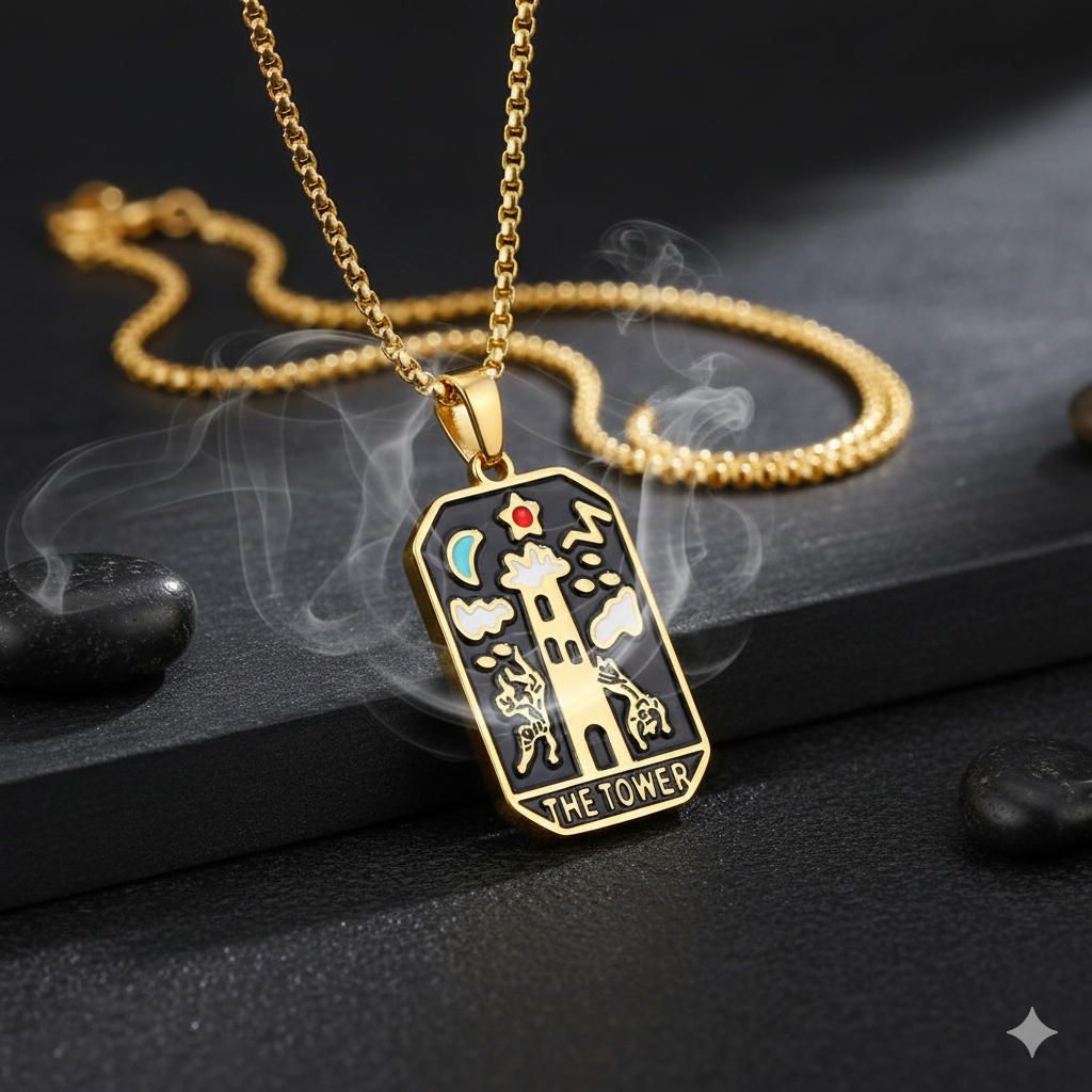 ⚡The Tower Tarot Pendant Necklace