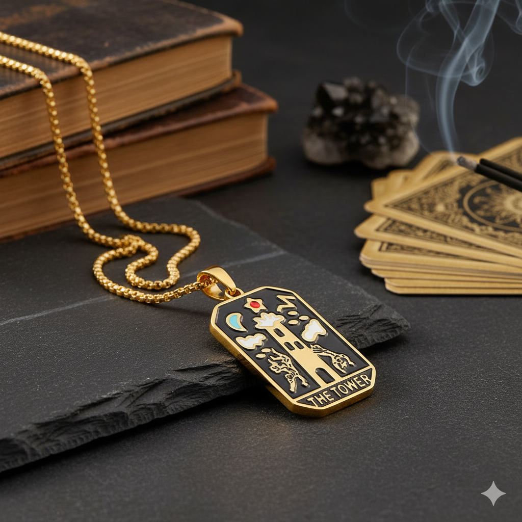 ⚡The Tower Tarot Pendant Necklace