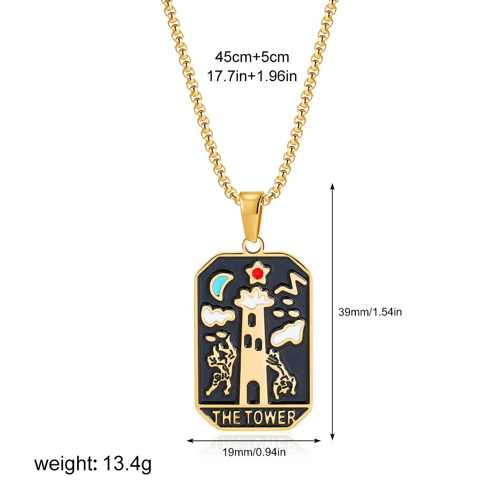 ⚡The Tower Tarot Pendant Necklace