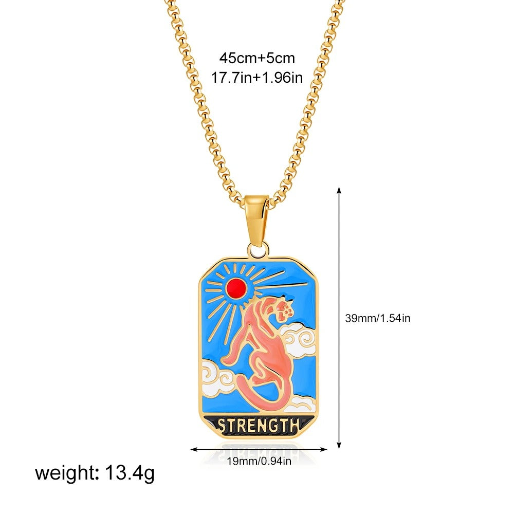 🔥Strength Tarot Pendant Necklace