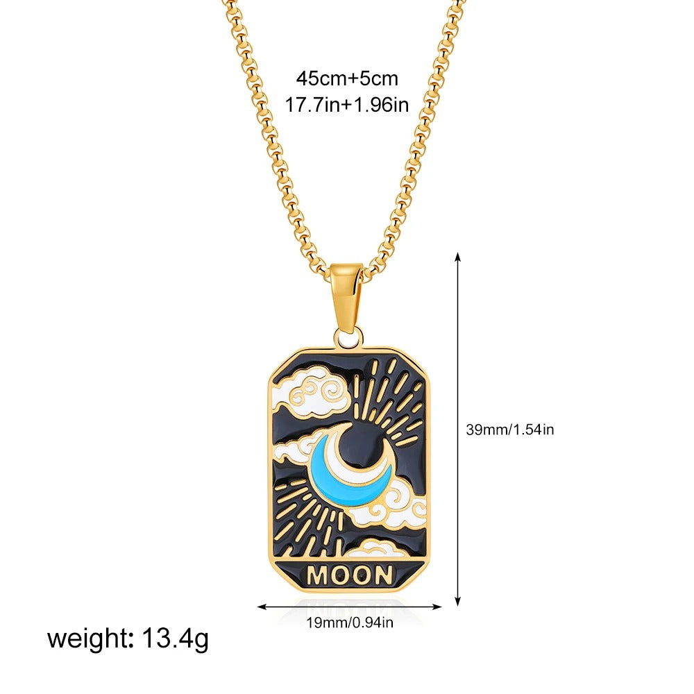 🌙Moon Tarot Pendant Necklace