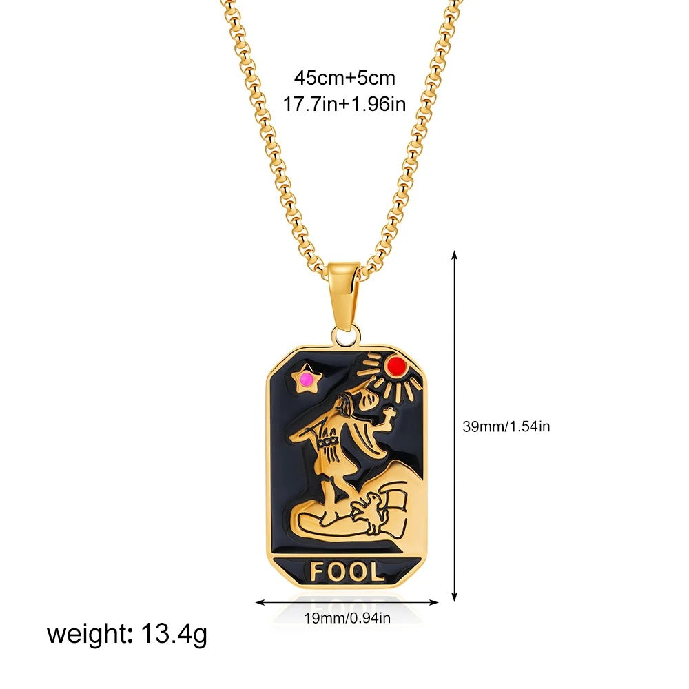 🎭Fool Tarot Pendant Necklace