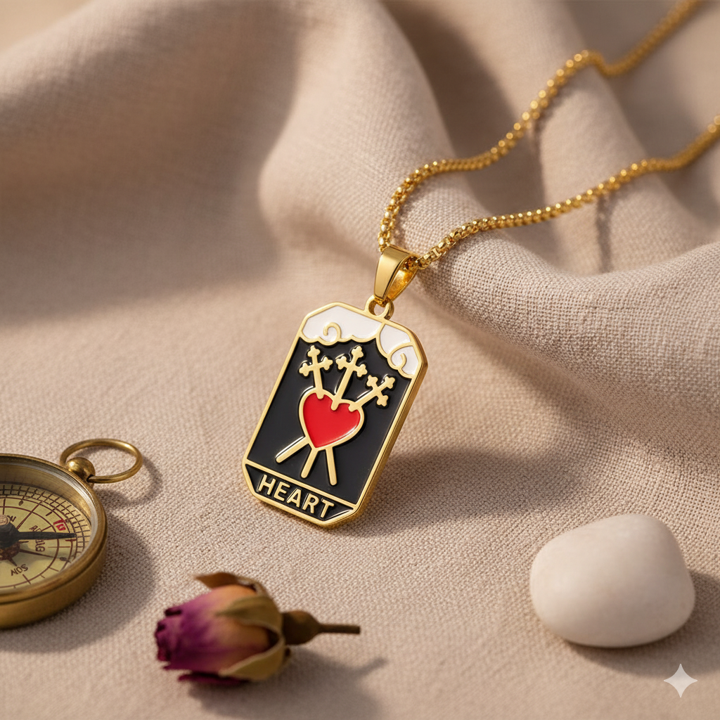 ❤️‍🔥Heart Tarot Pendant Necklace
