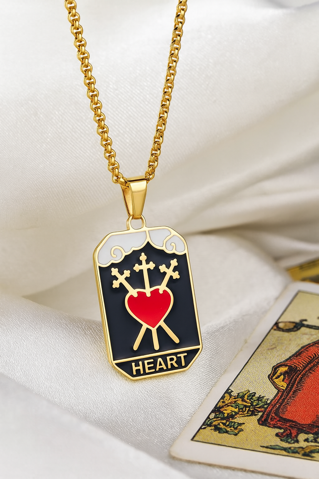 ❤️‍🔥Heart Tarot Pendant Necklace