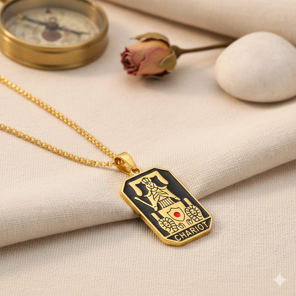 ⚔️Chariot Tarot Pendant Necklace