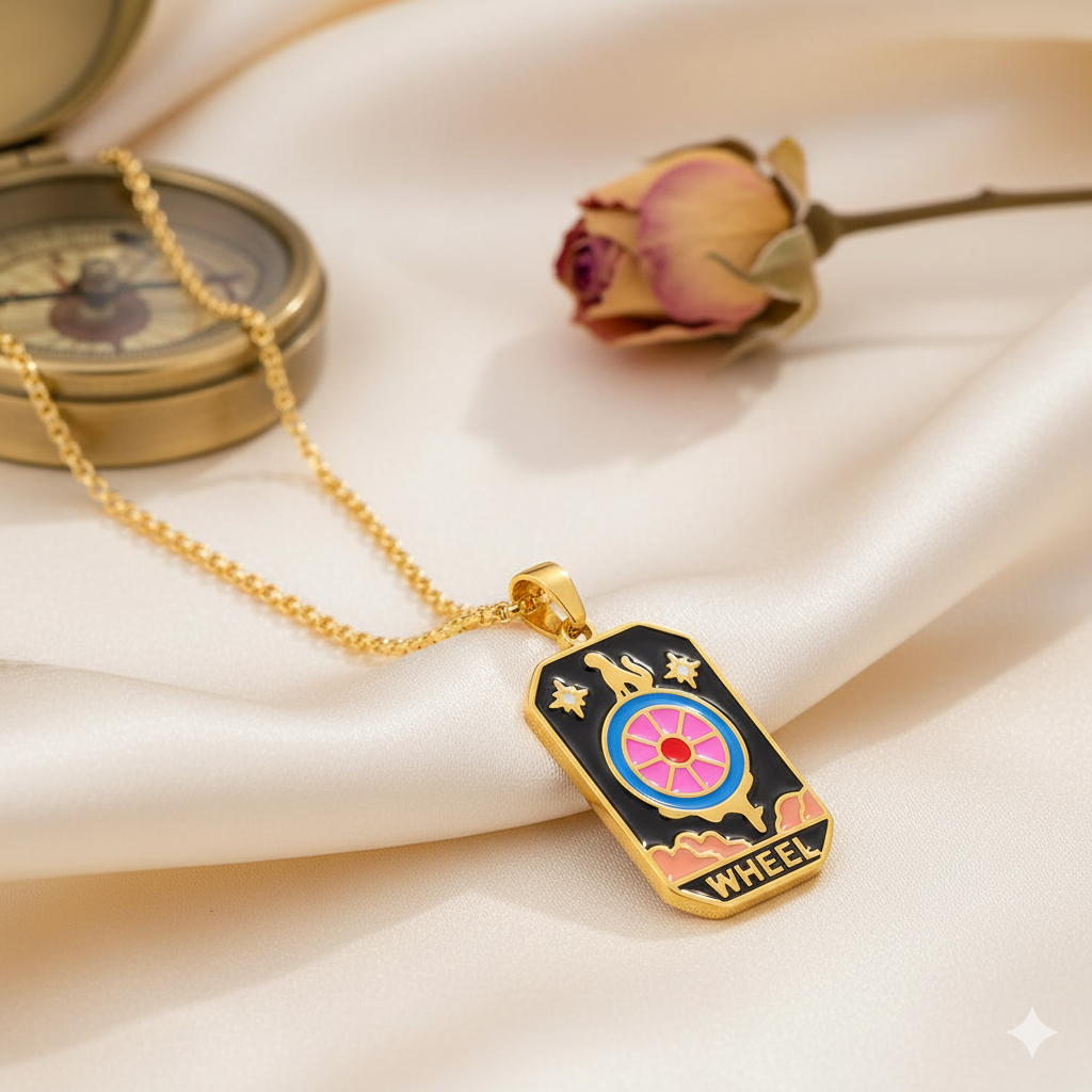 🌀Wheel Tarot Pendant Necklace
