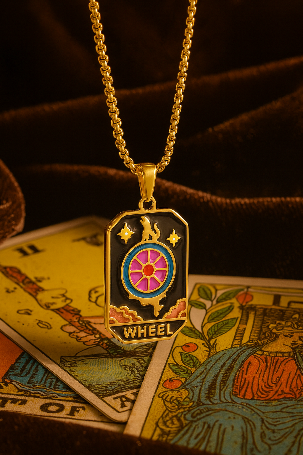 🌀Wheel Tarot Pendant Necklace