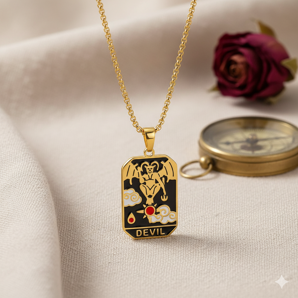 😈Devil Tarot Pendant Necklace
