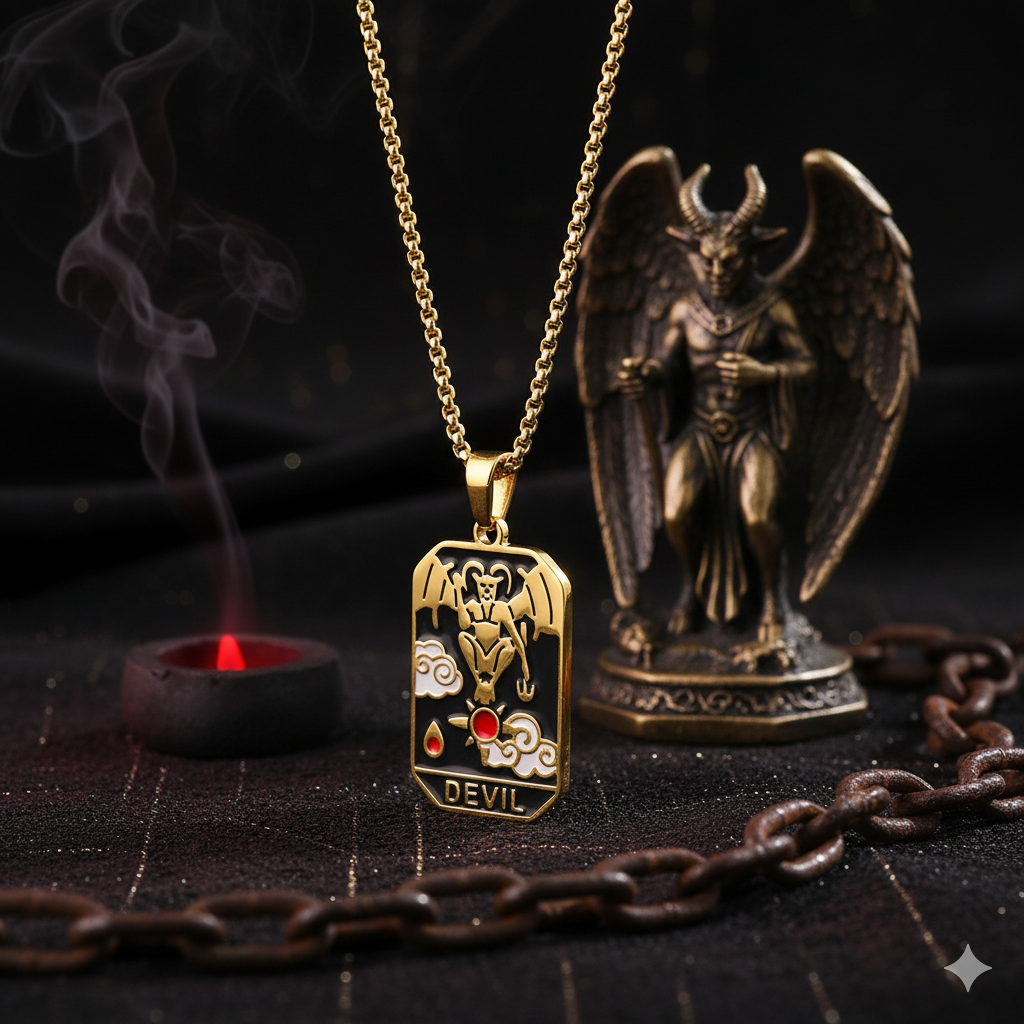 😈Devil Tarot Pendant Necklace