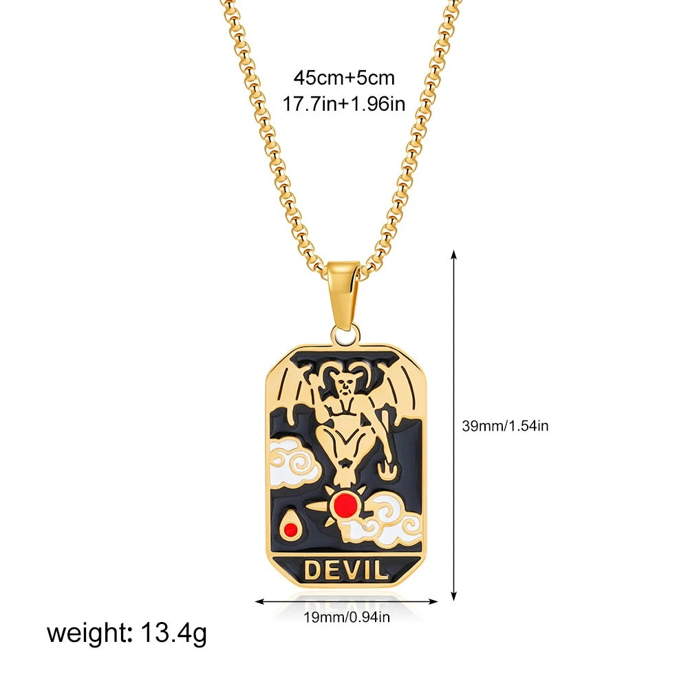 😈Devil Tarot Pendant Necklace
