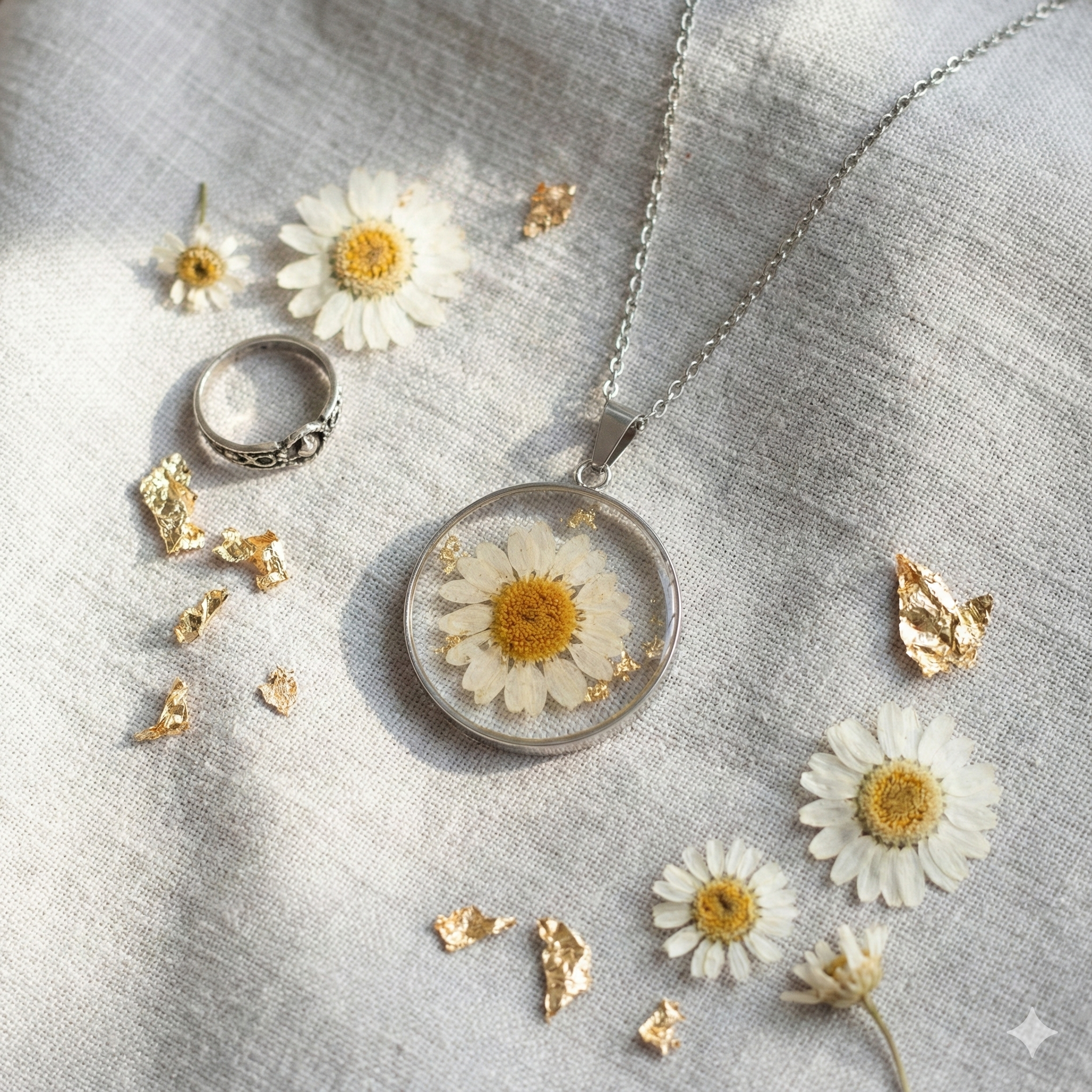 The Gilded Daisy Pendant